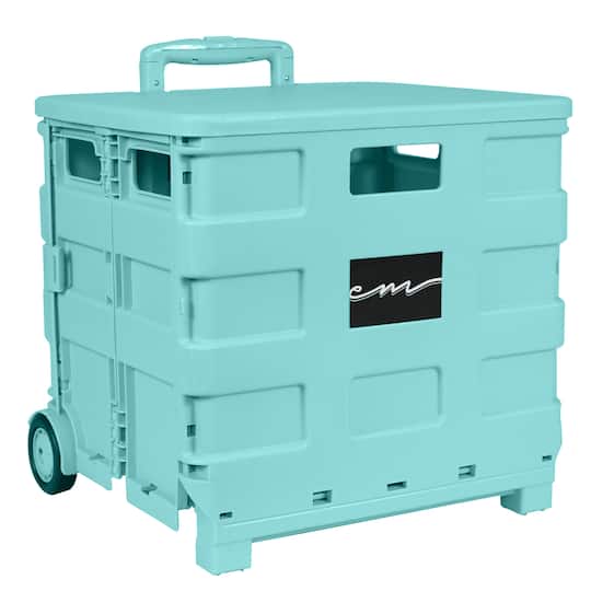 4 Pack: Everything Mary Collapsible Rolling Cart with Lid